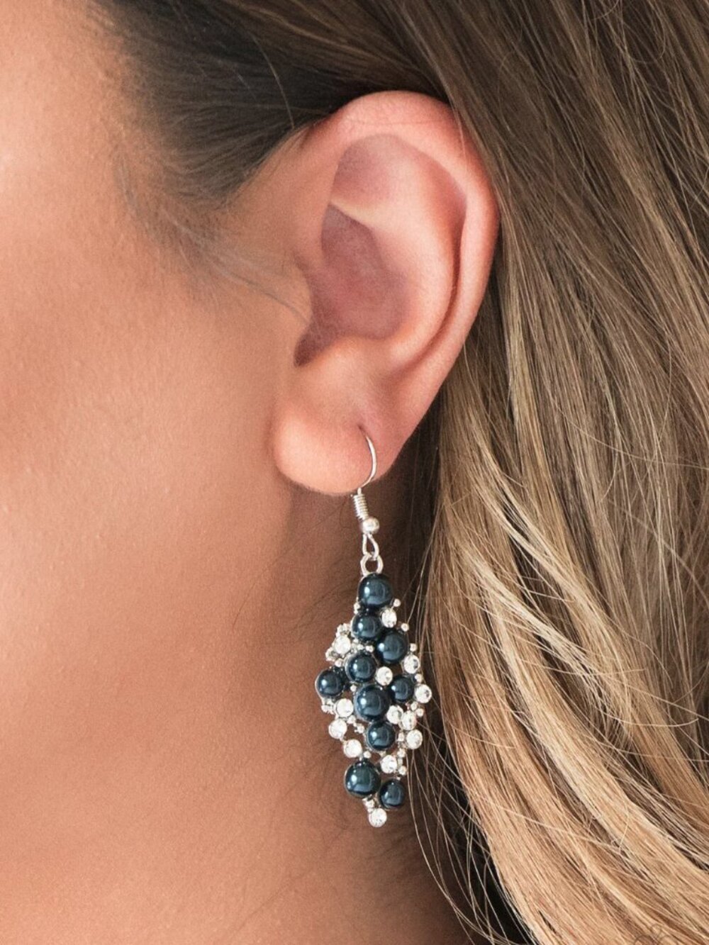 Paparazzi Jewelry Accessories - Famous Fashion - Blue Earrings - Vintage